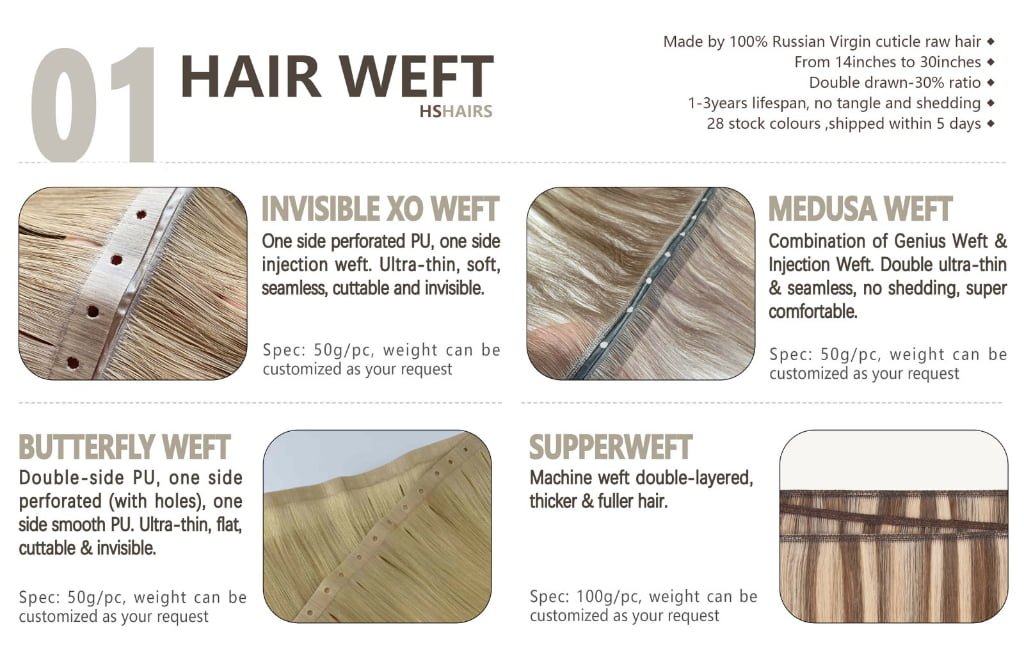 Different Types Butterfly Weft