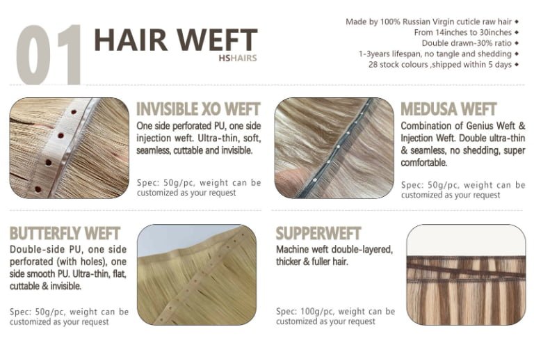 Different Types Butterfly Weft