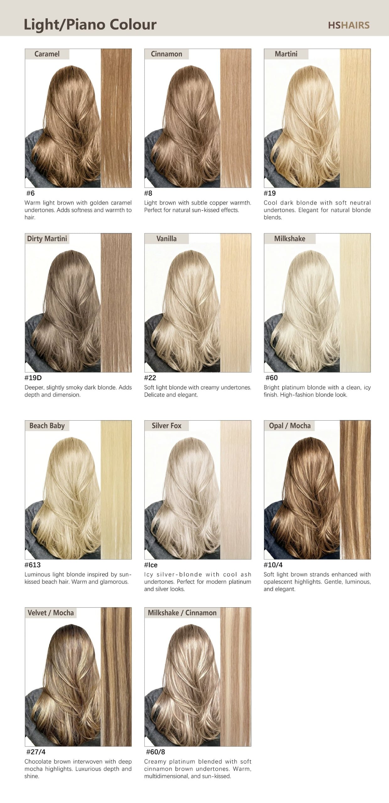 Hair color ring - blonde and light brown shades